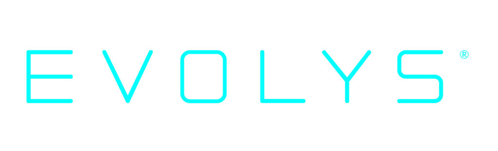 Evolys logo blue R